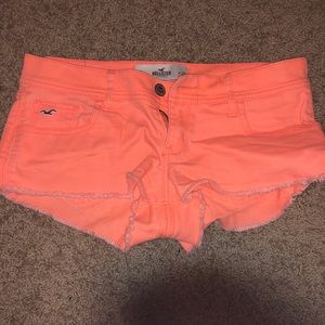 Orange Hollister Jean shorts